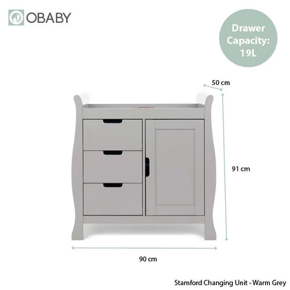 Stamford Mini Sleigh 3 Piece Room Set - Warm Grey