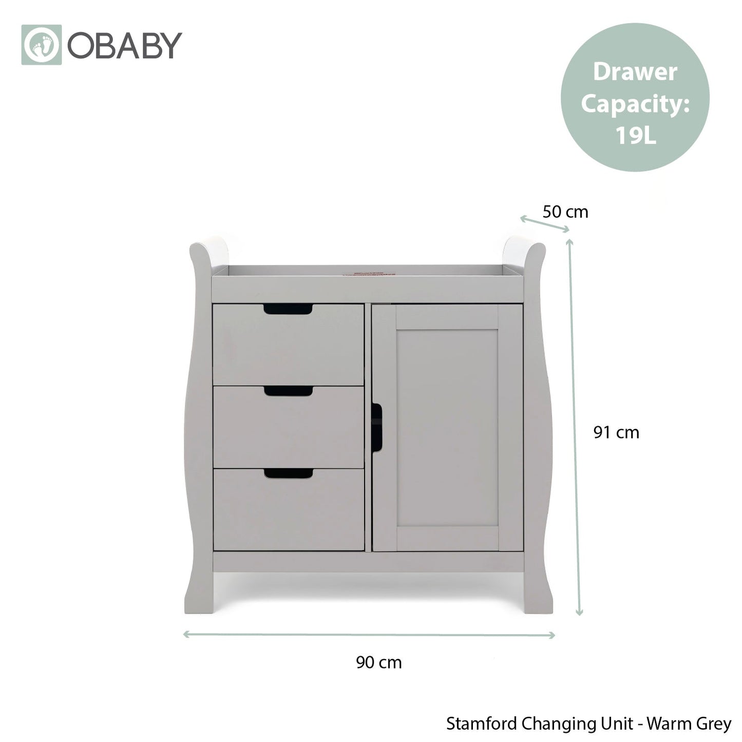 Stamford Luxe Sleigh 3 Piece Room Set - Warm Grey