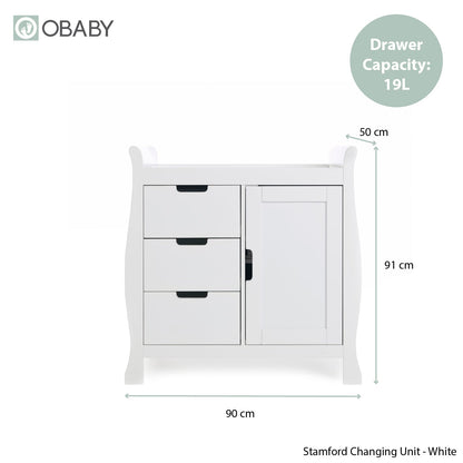 Stamford Luxe Sleigh 2 Piece Room Set - White