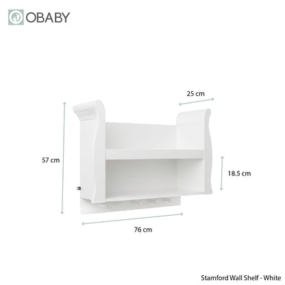 Stamford Sleigh Shelf - White