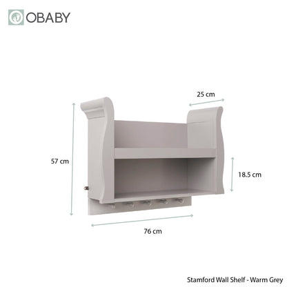 Stamford Sleigh Shelf - Warm Grey