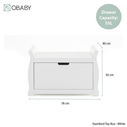 Stamford Sleigh Toy Box - White