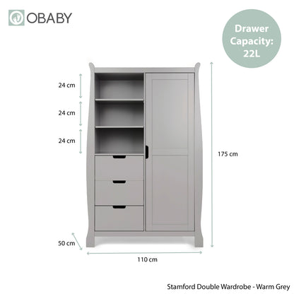 Stamford Luxe Sleigh 3 Piece Room Set - Warm Grey