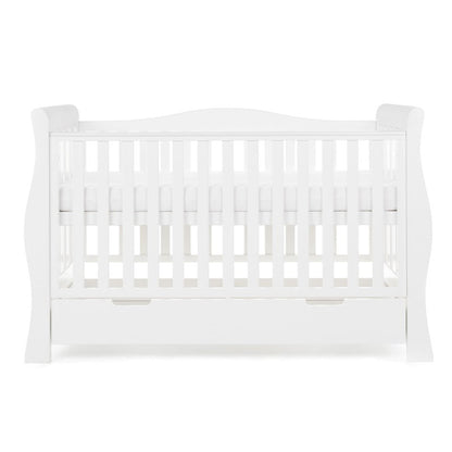Stamford Luxe Sleigh Cot Bed - White