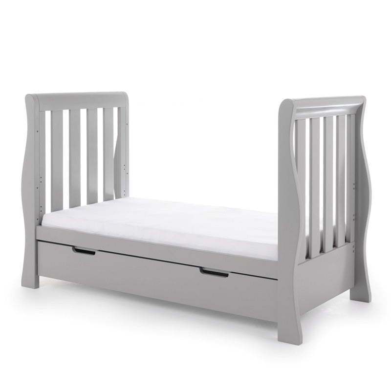Stamford Luxe Sleigh Cot Bed - Warm Grey