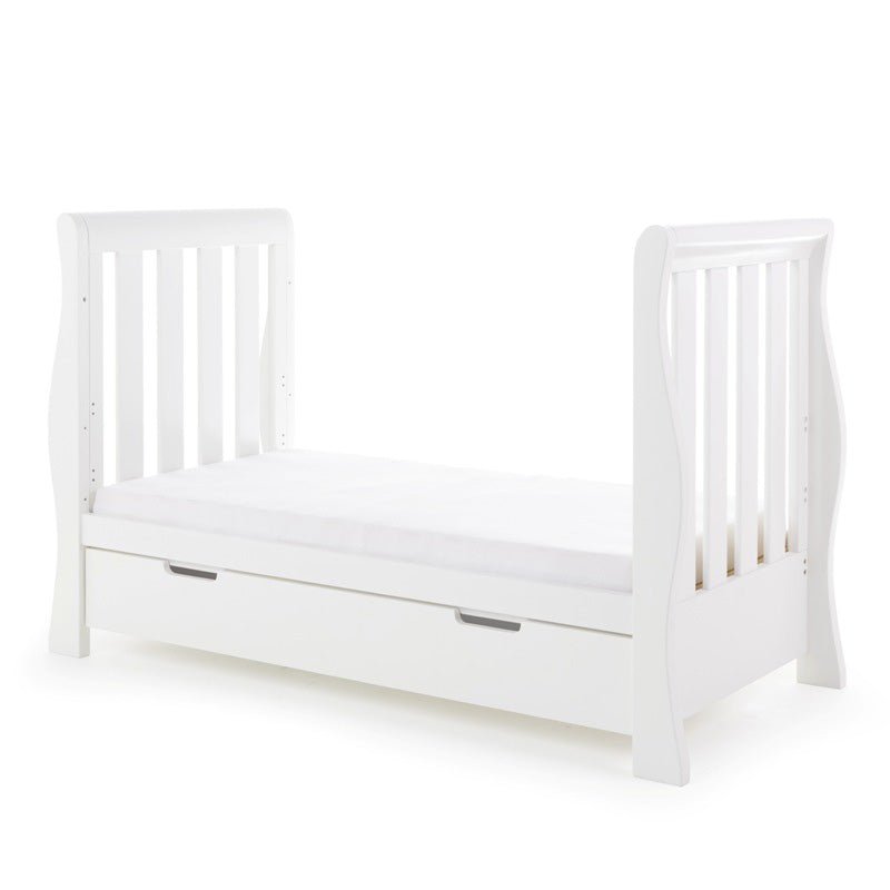Stamford Luxe Sleigh Cot Bed - White
