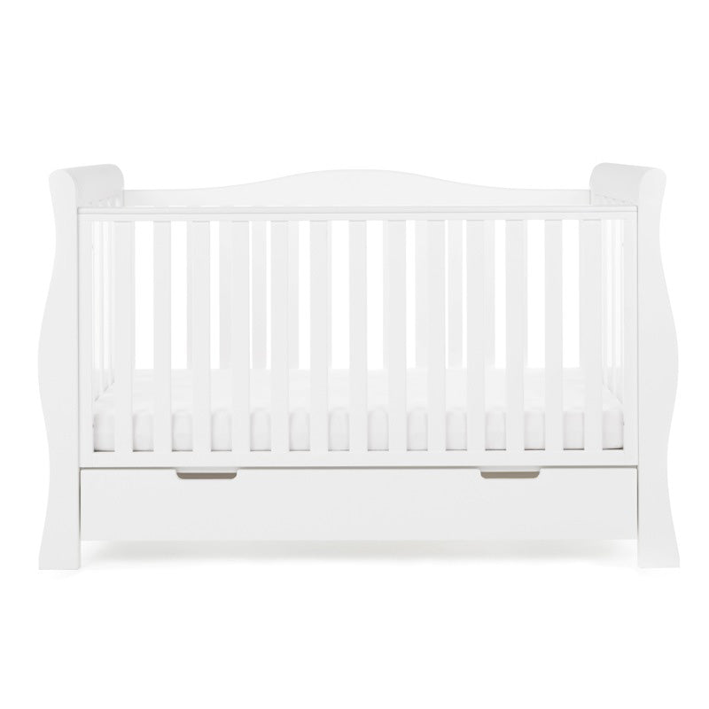 Stamford Luxe Sleigh Cot Bed - White