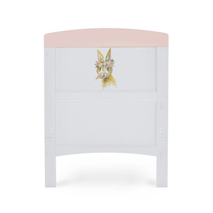 Grace Inspire Cot Bed - Watercolour Rabbit - Pink