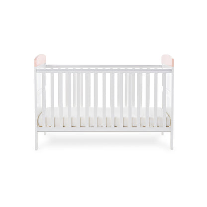 Grace Inspire Cot Bed & Underdrawer - Watercolour Rabbit - Pink